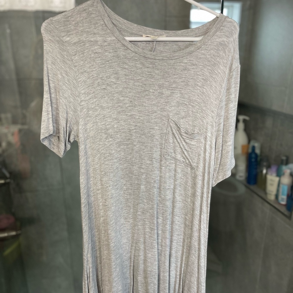 Light gray t-shirt dress